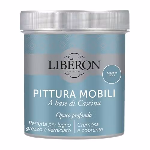 Libéron Pittura Mobili a base di Caseina Azzurro Isola 0,5L
