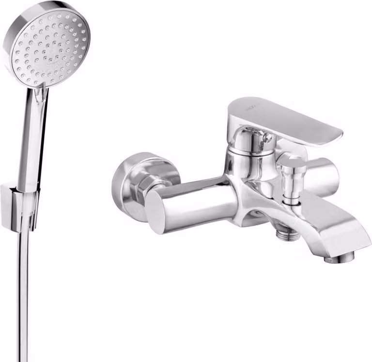 Mexen Pecos R75 rubinetteria per vasca con set doccia, cromo - 7273R75-00