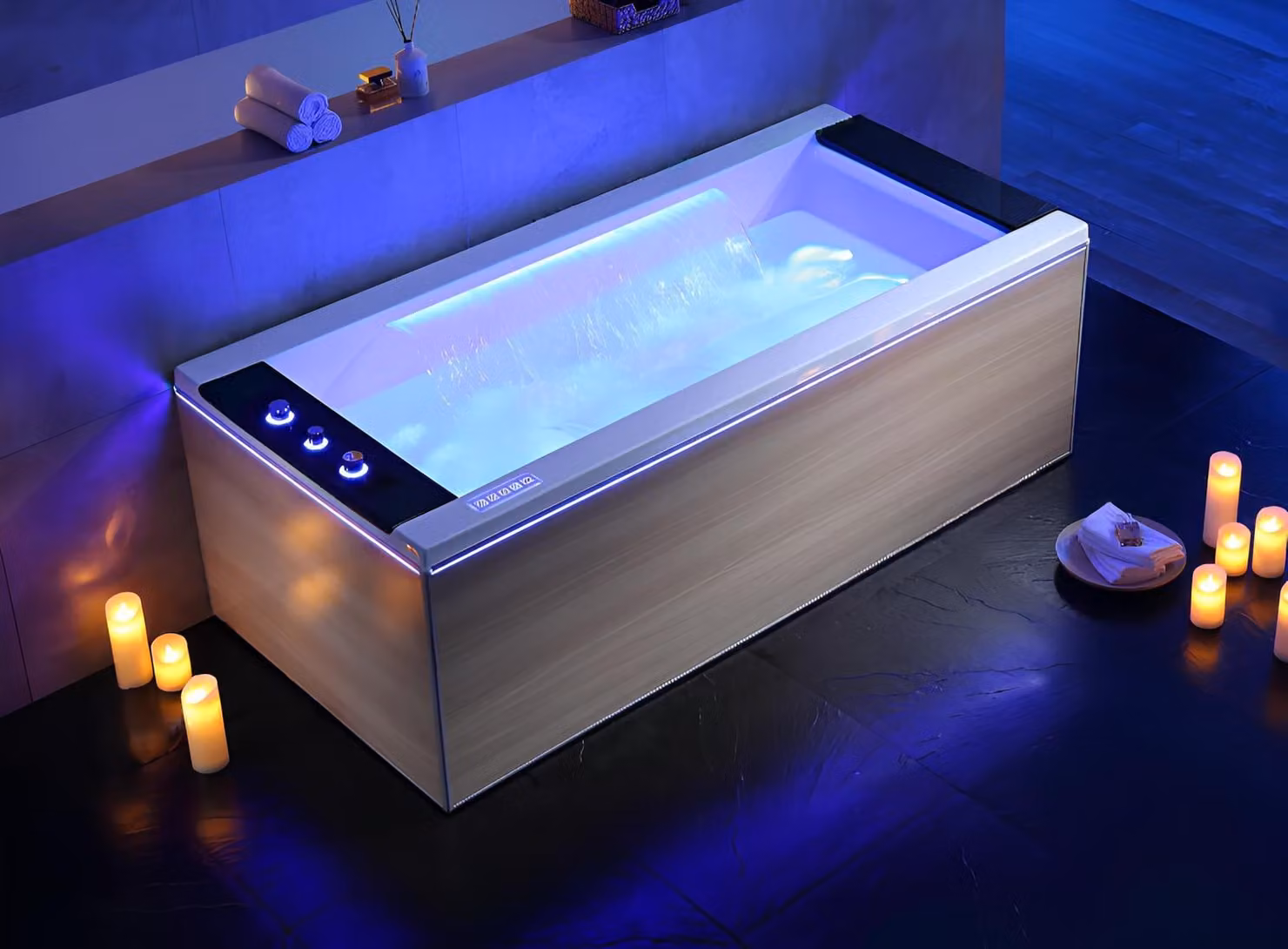 Whirlpool Blubberbad Hydromassagewanne Badewanne Whirlwanne 186x122 cm