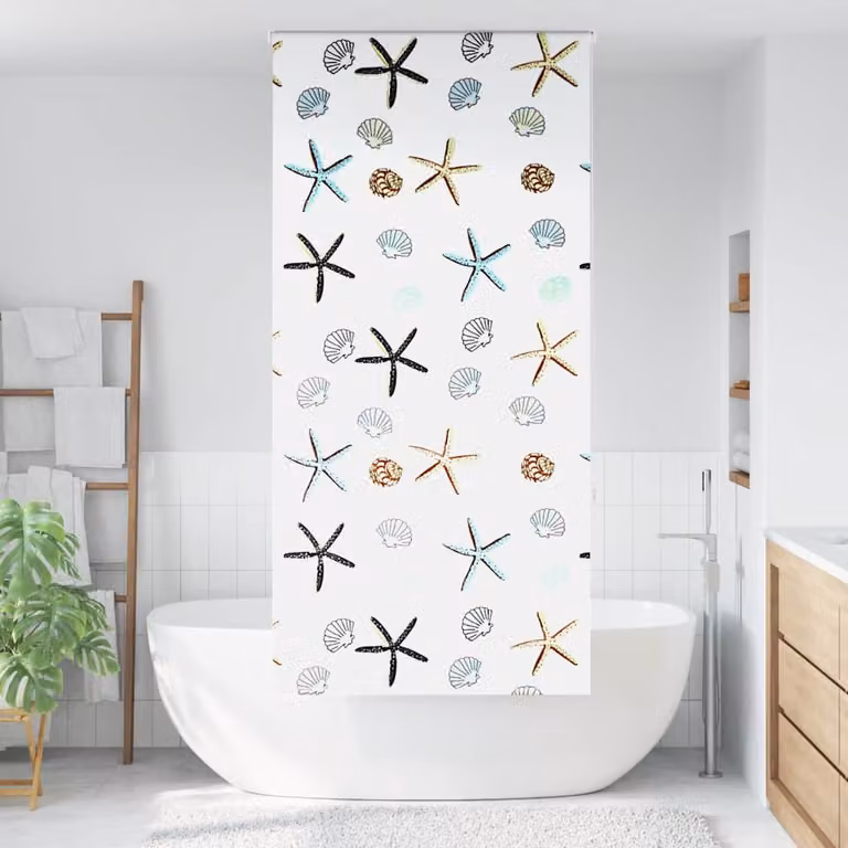 vidaXL Tenda a Rullo Doccia 90x240 cm Larghezza Tessuto 86 cm