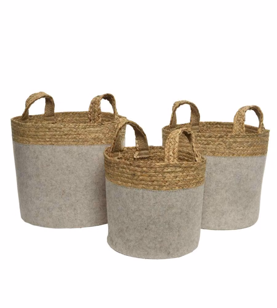 Cesta feltro con manici 33xh30 cm