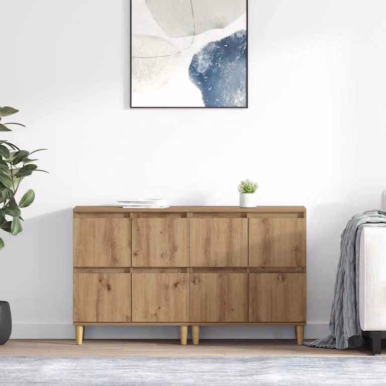Set di 2 Sideboard vidaXL in Rovere, Colore Marrone, L 60 cm x P 35 cm x H 70 cm