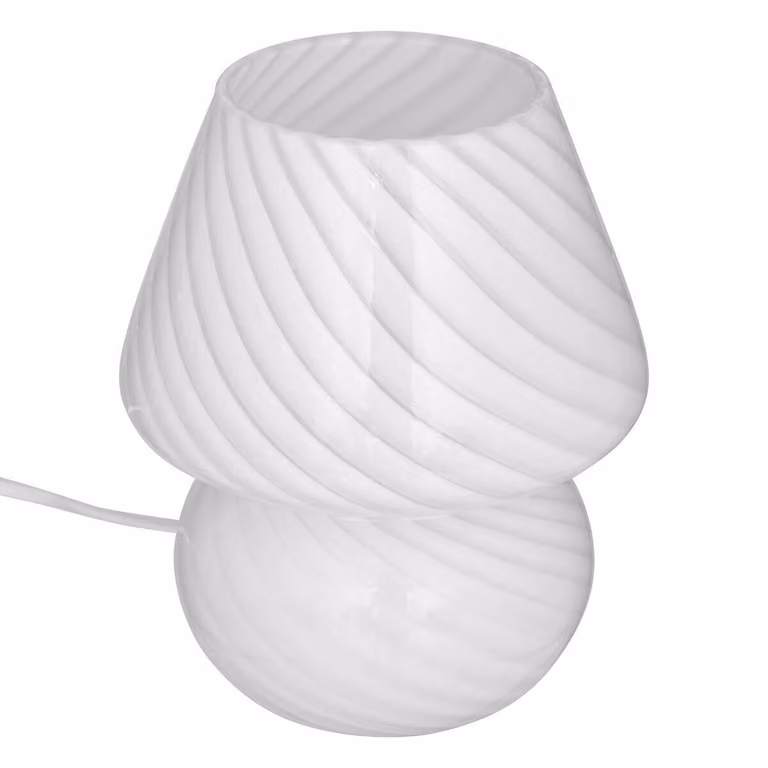 Lampada da tavolo a fungo CARA, in vetro, Ø 15 cm