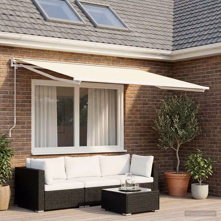 Telo di ricambio per tenda da sole vidaXL in poliestere, colore beige, L: 600 cm x P: 300 cm