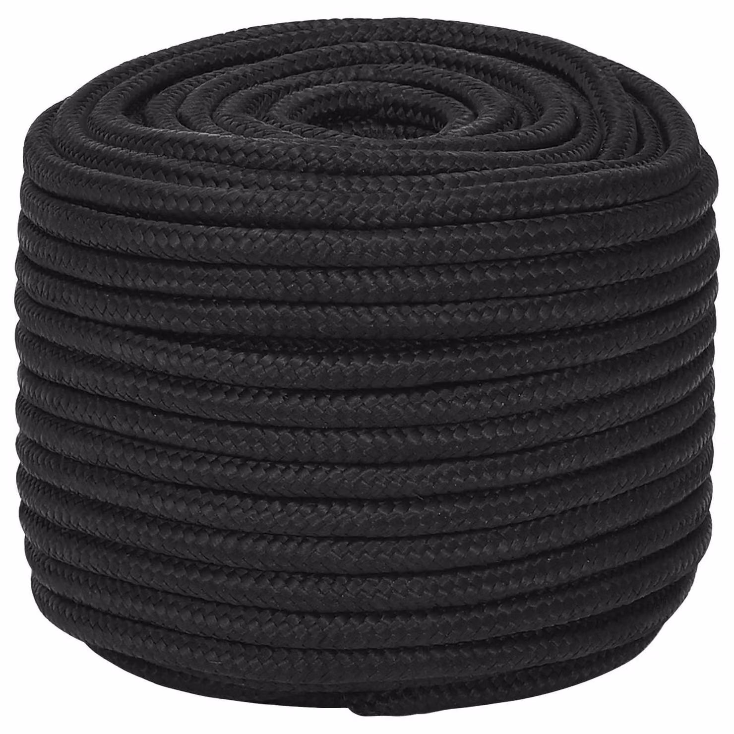 Corda multiuso vidaXL in plastica nera, diametro 14 mm, lunghezza 100 m