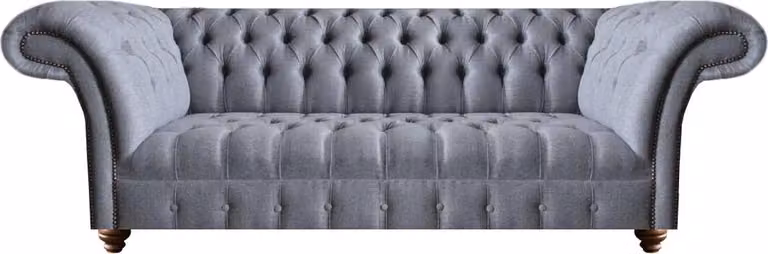 Modern Grau Sofa Dreisitzer Couch Polstermöbel Wohnzimmer Chesterfield