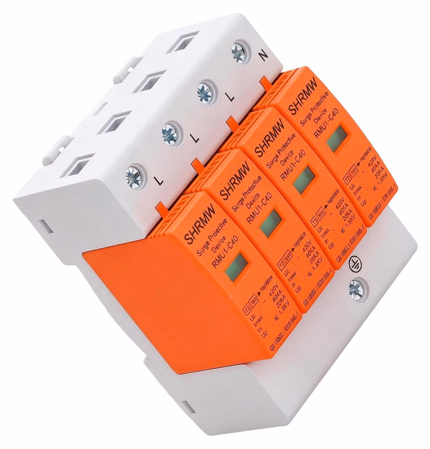 Dispositivo di protezione contro le sovratensioni, 4 poli, 60kA, 385V, tipo 2, per quadro elettrico