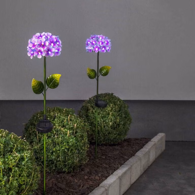 Bacchetta solare a LED 'Hortensia', rosa