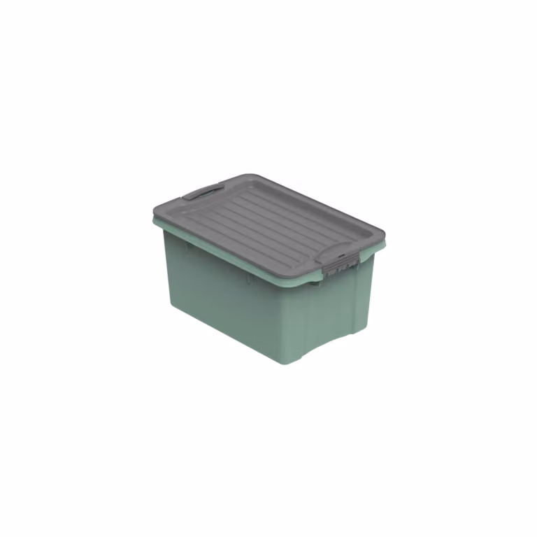 Contenitore impilabile compatto, formato DIN A5, capacità 4,5 litri, colore verde