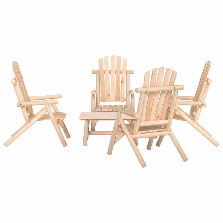 Maison Exclusive - Set da esterno per relax, composto da 5 pezzi, in legno massello di abete
