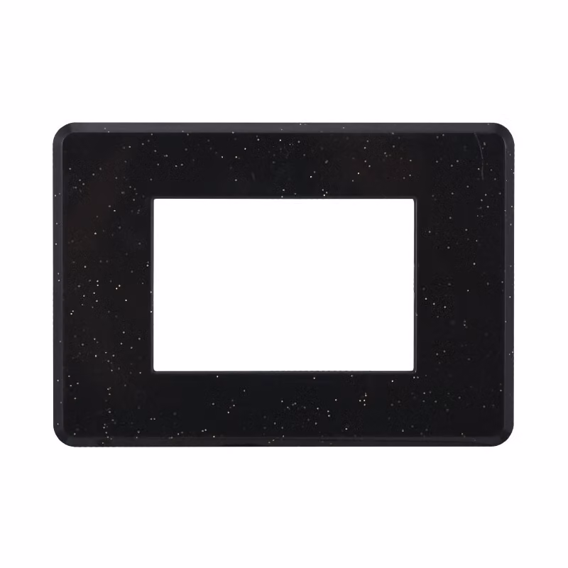 ETTROIT AN87324 Placca Slim Sottile 3P colore Nero Brillante Lucido Compatibile Con Bticino Axolute Air