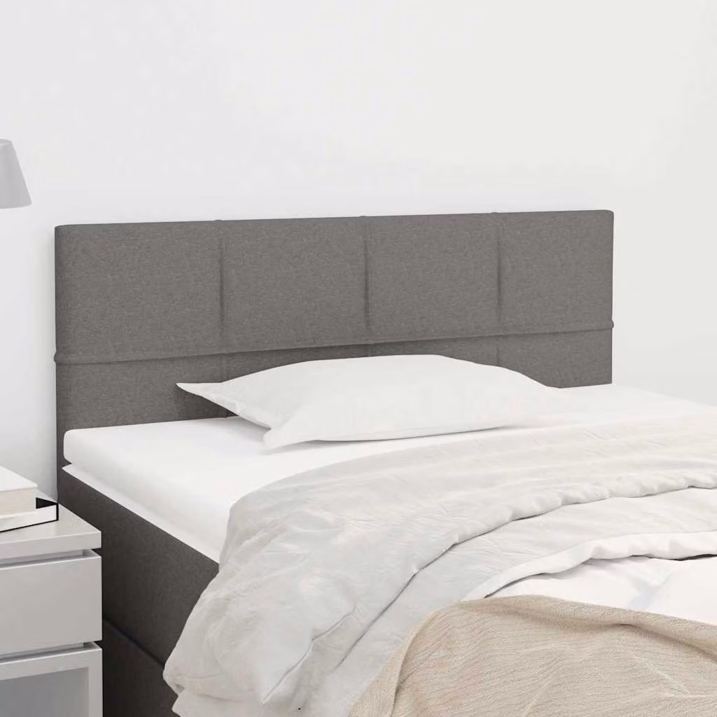 Testiera per letto vidaXL in tessuto grigio con struttura in legno L: 80 cm, P: 5 cm, H: 78-88 cm