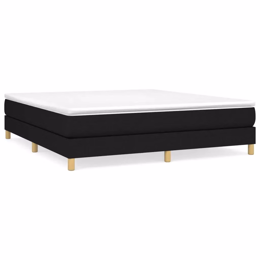 Struttura Letto a Rete a Molle Giroletto Nero in Tessuto L/P/H: 180 x 200 cm – 2