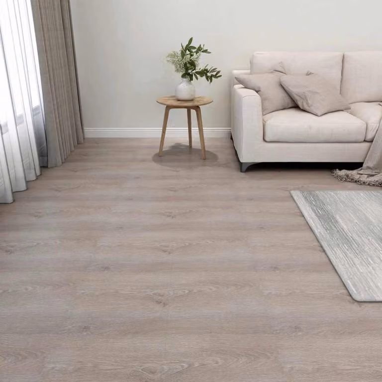 Pavimento in PVC effetto legno vidaXL, 5,11 m², 55 pezzi, autoadesivo, marrone o grigio