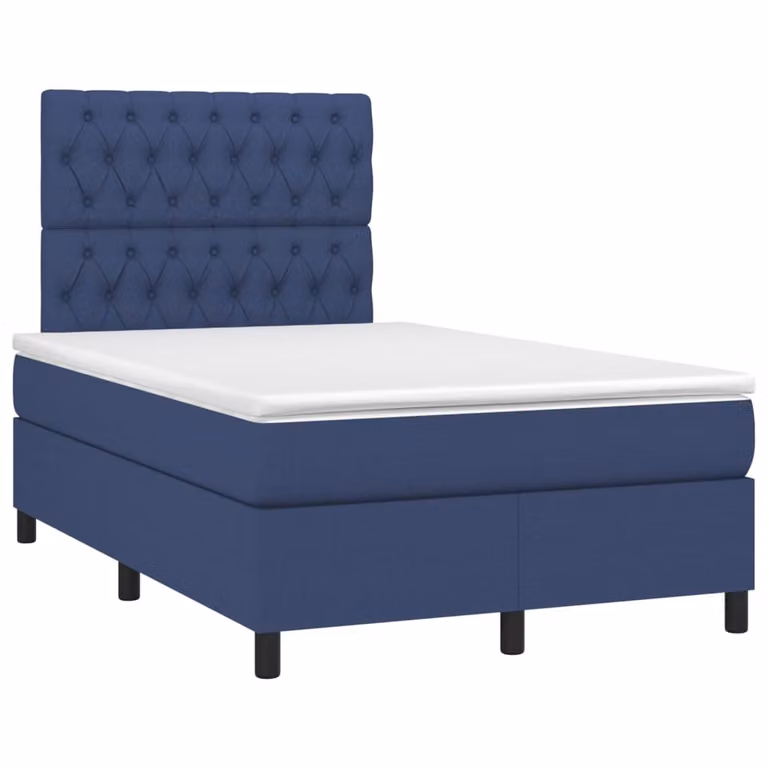 Maison Exclusive - Letto boxspring con materasso blu 120x190 cm Tessuto