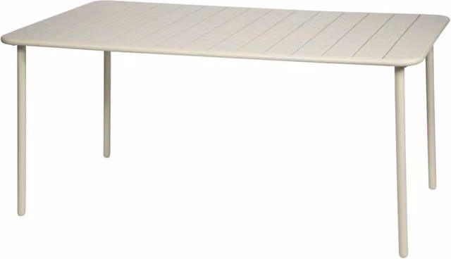 Tavolo da giardino in metallo 6-8 posti, 160cm, beige