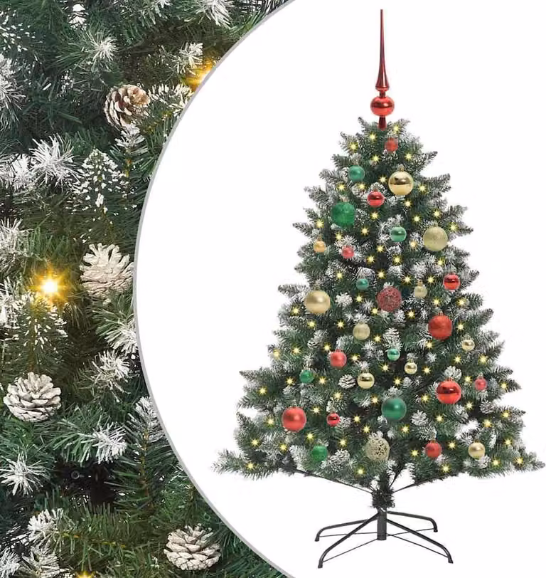 Albero di Natale artificiale con 150 LED Verde 120 cm