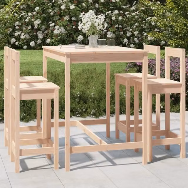 Set Bar da Giardino 5 pz in Legno Massello di Pino 3154750