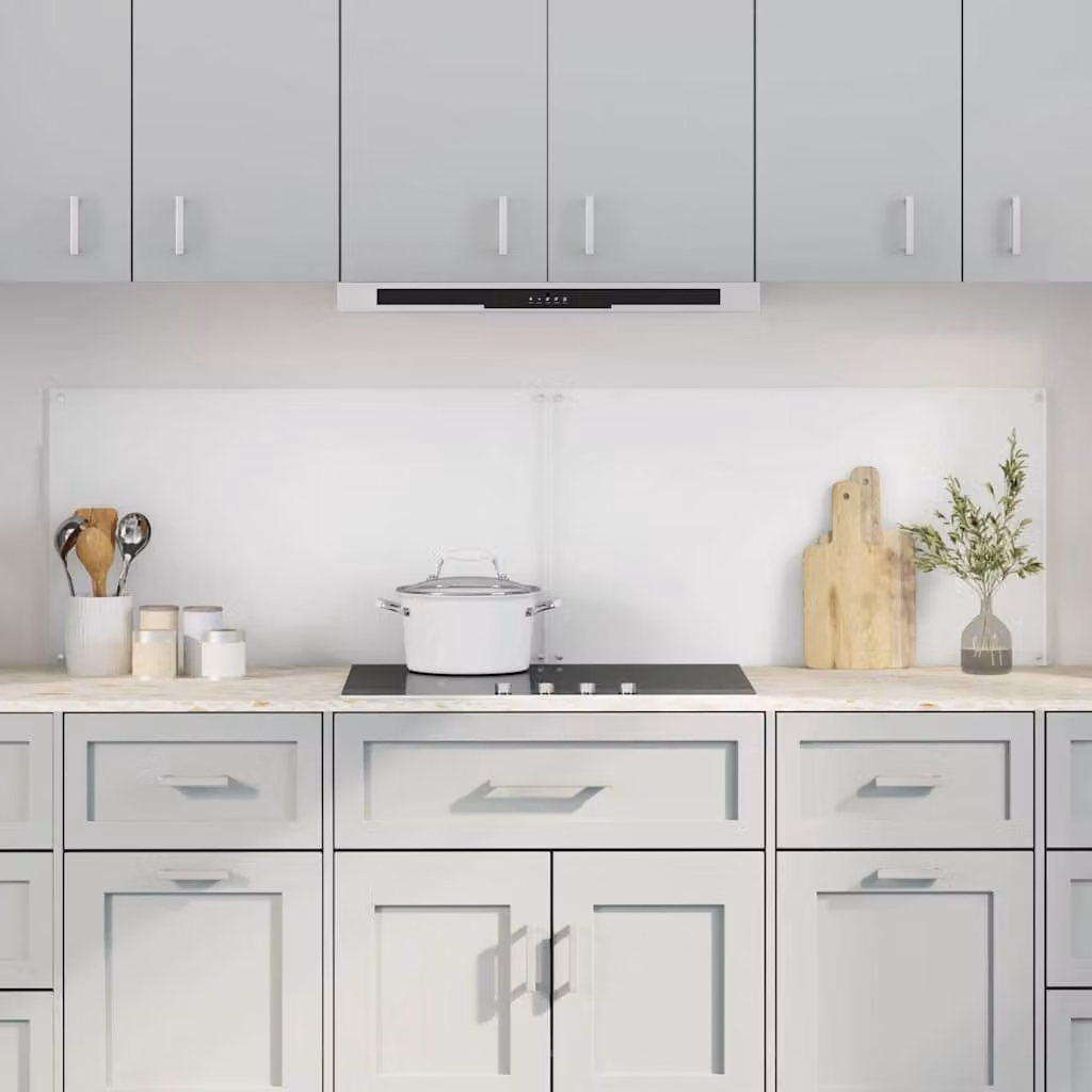 Set di 2 schienali da cucina vidaXL in vetro temperato trasparente, L 90 cm x P 50 cm