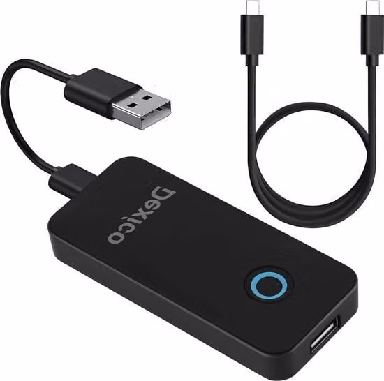 Adattatore Wireless 2-in-1 Dexico per CarPlay e Android Auto, Nero