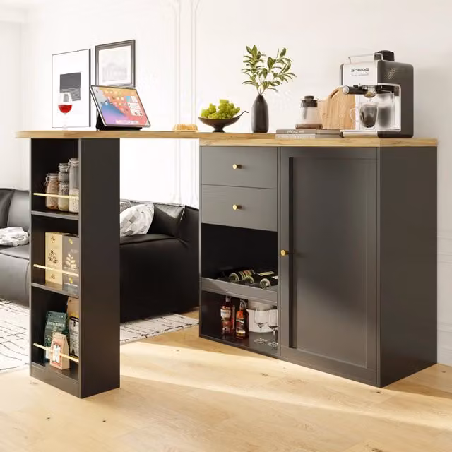Isola cucina mobile con piano ribaltabile; 151;5 x 84;7 x 91;7 cm; MDF e metallo; bianca effetto legno