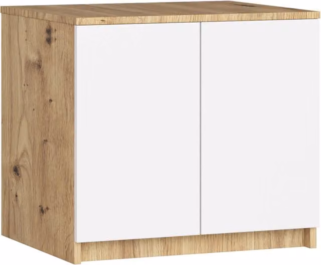 Sopralzo per armadio IKEA AKORD S60 in Quercia Artisan con 2 ante e inserto frontale Bianco, L: 60 cm, P: 51 cm, H: 55 cm – 1
