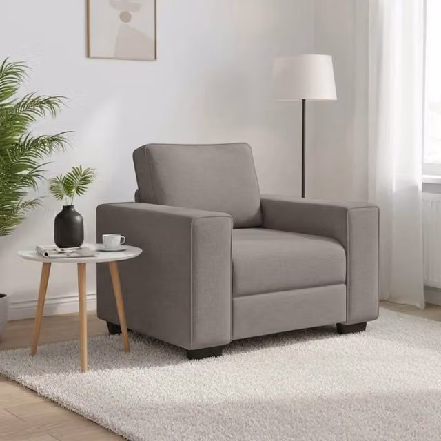 Divano Sedia-Poltrona Tortora 100x77x82 cm in Tessuto