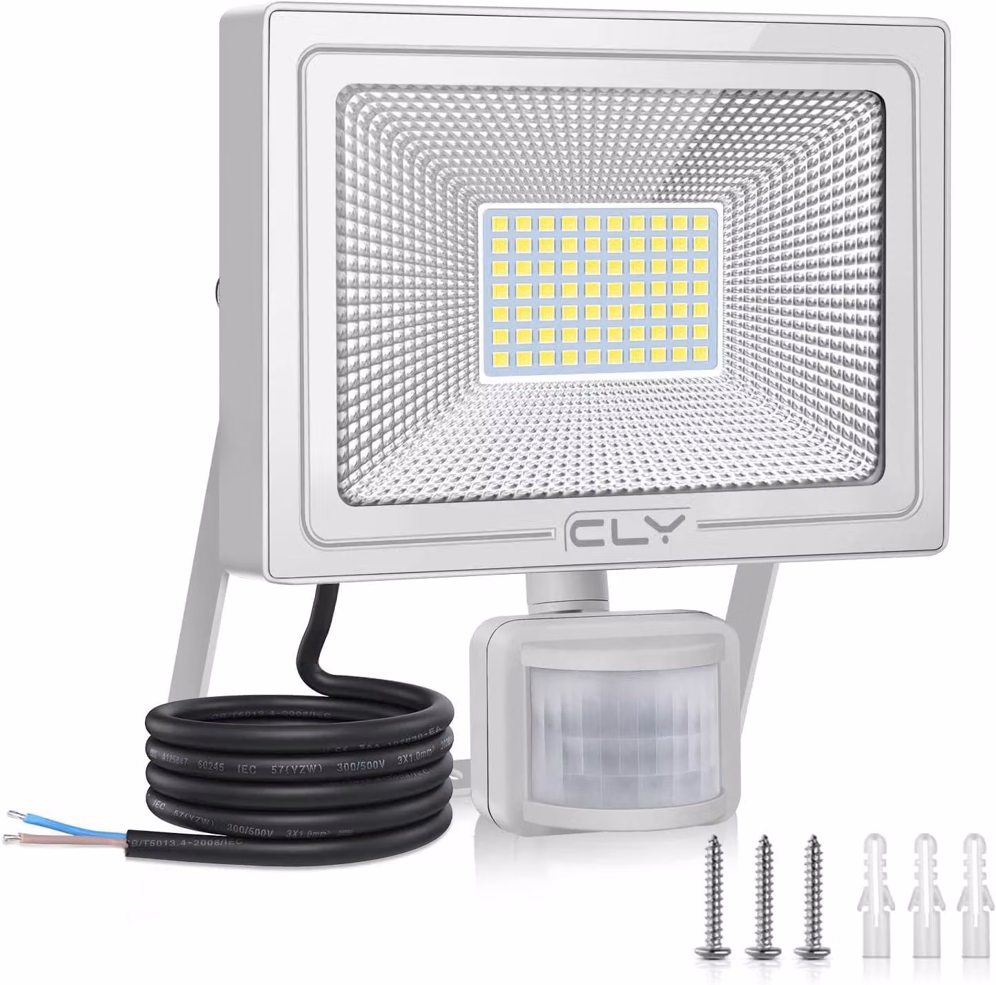 Faretto LED da esterno da 60W con sensore di movimento, 5200 lumen, grado di protezione IP66