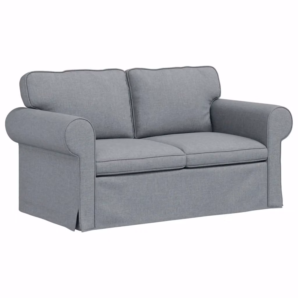 Divano ad angolo moderno vidaXL in tessuto grigio con struttura in metallo L/P/H: 155 x 82 x 80 cm – 2