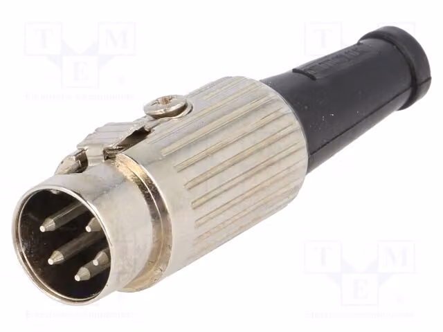 1 connettore dritto, sistema: 240°, numero di pin: 5, connettore DIN maschio, per cavi 590-0510, connettore DIN