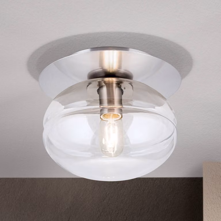 ORION Plafoniera soffitto Richard, dimmerabile, Alluminio / Grigio / Zincato, Soggiorno / Sala da pranzo, Metallo, Moderno, Plafoniera