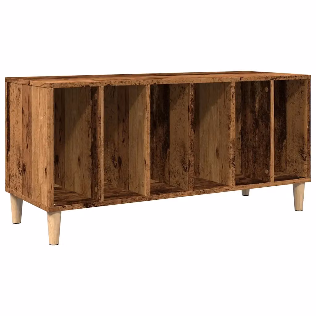 Mobile Porta Dischi vidaXL in Legno Antico Marrone L: 100 cm, P: 38 cm, H: 48 cm – 2