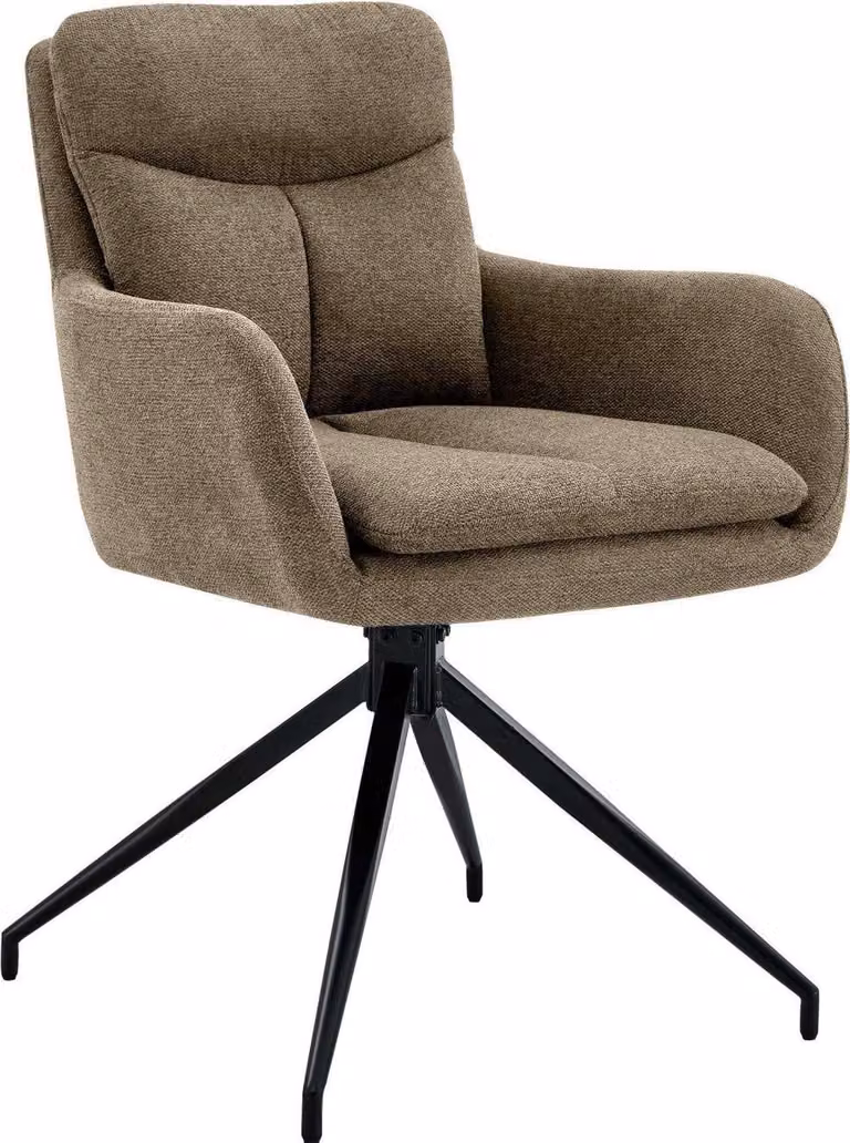 Sedia da pranzo girevole - Sedia da cucina - Comfort ergonomico | Colore: Marrone