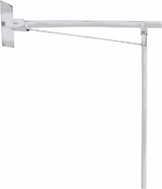 Maniglione ribaltabile Nofer 15062.W in acciaio inox bianco opaco con appoggio a pavimento