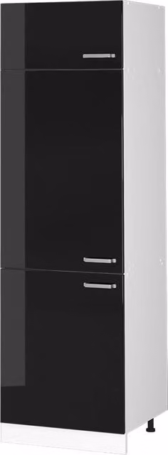 Dispensa universale R-Line Nero lucido 60 cm con porte Vicco