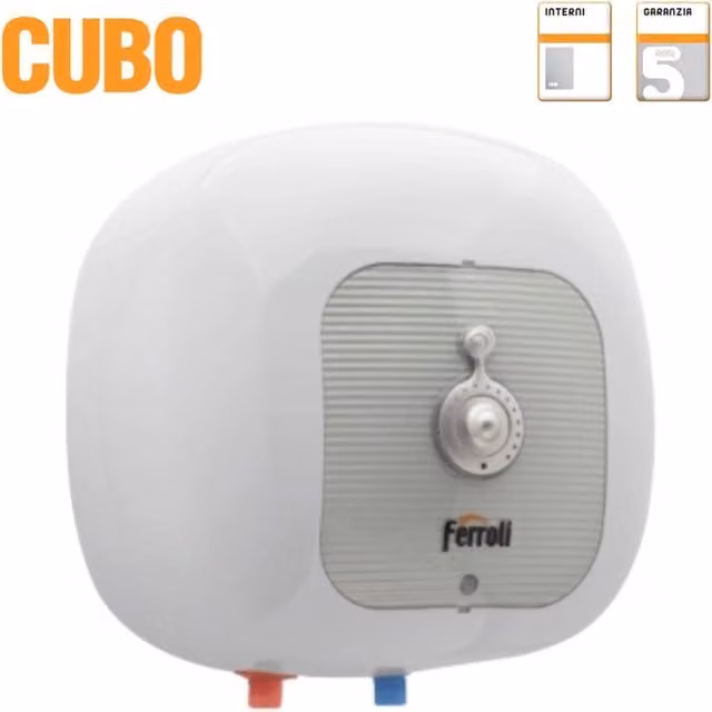 Scaldabagno Elettrico Ferroli Cubo SG 30 Sopralavello da 30 Litri Bianco