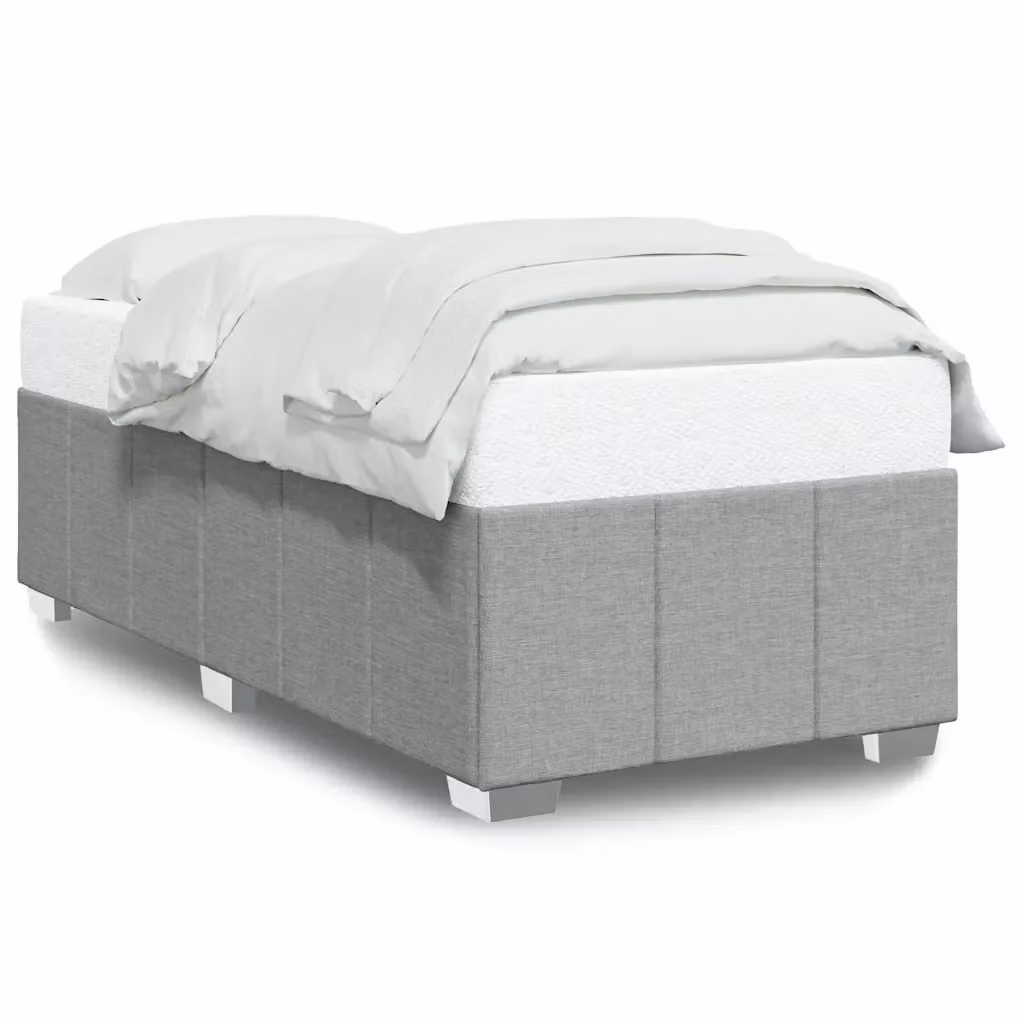 Giroletto senza materasso vidaXL in tessuto grigio con doghe in legno L: 200 cm, P: 100 cm – 2
