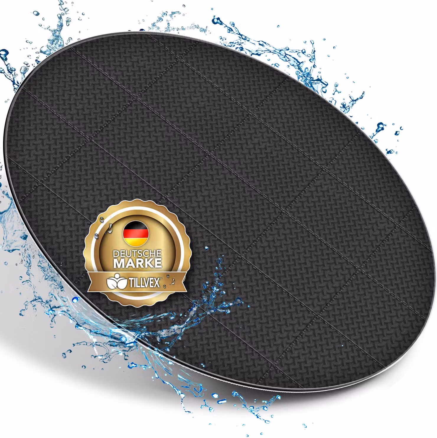 tillvex® sottotappeto per vasche idromassaggio rotondo 240cm nero | tappetino per piscina sottotappeto per vasche idromassaggio all'aperto | tappetino di protezione termica per piscine sottotappeto | piastra di protezione per pavimenti protegge e isola