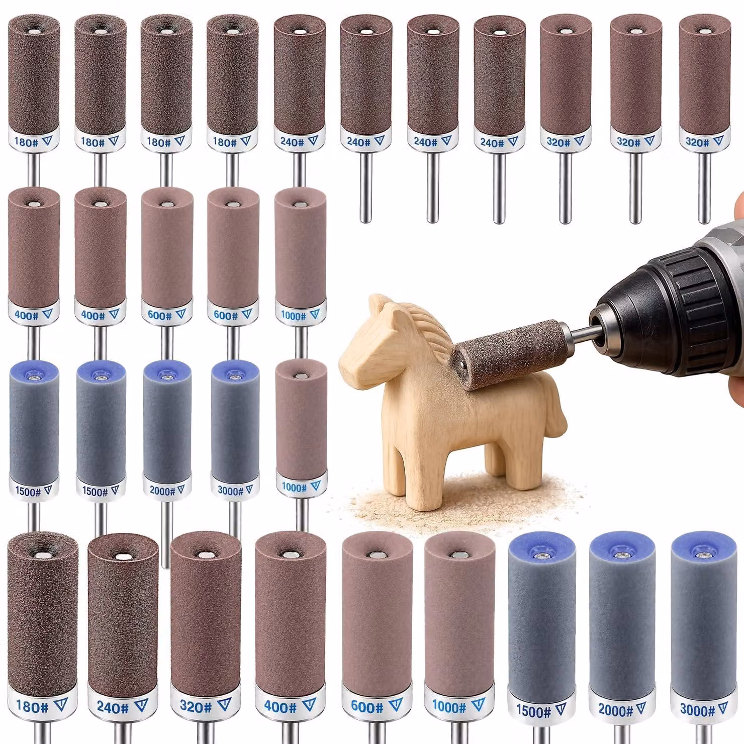Omgoods - Set di 30 accessori abrasivi per utensili Dremel