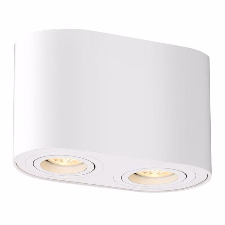 Rabalux Apparecchio da soffitto bianco Kobald rotondo per lampadina 2x GU10 2052