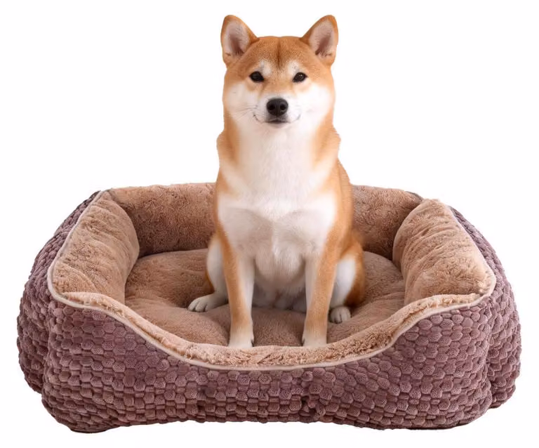 Cuccia per cani in peluche, grande, marrone, 76x61x23 cm. Lavabile in lavatrice. Realizzata in cotone PP antiscivolo