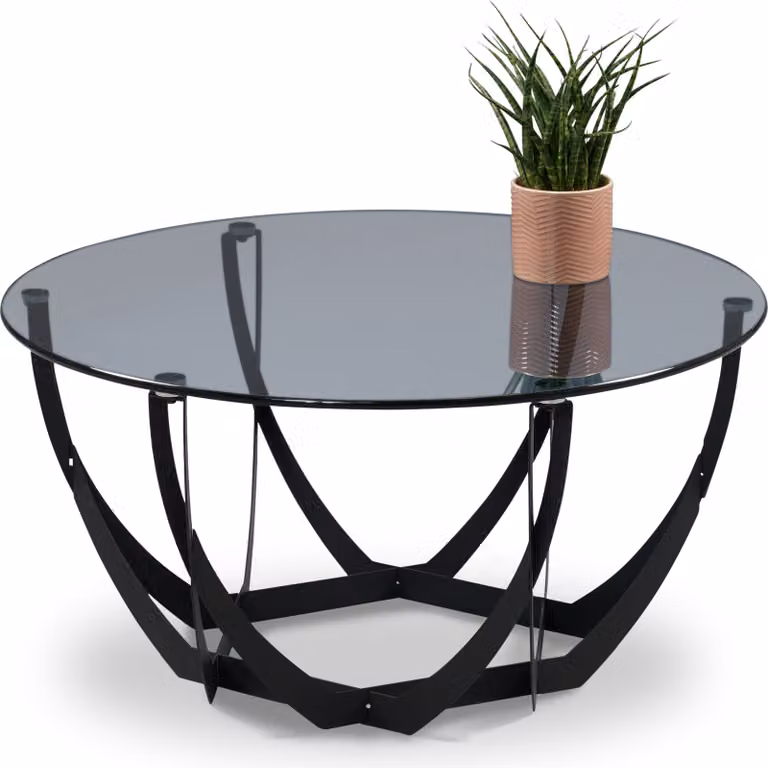 Tavolino Maya 2 grigio e nero - Diametro circa 80 cm