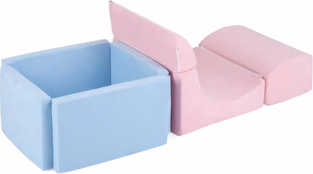 Set di blocchi da costruzione in schiuma per bambini con piscina di palline e fodera lavabile, multicolore, L/P/H: 152 x 50 x 30 cm