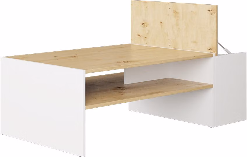 Tavolino da salotto Vicco Rubby Rovere artigianale/bianco 110 x 60 cm, Model 54448