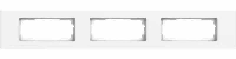 Cornice di copertura Gira a 3 moduli Gira Esprit in alluminio bianco puro (laccato) 0213407