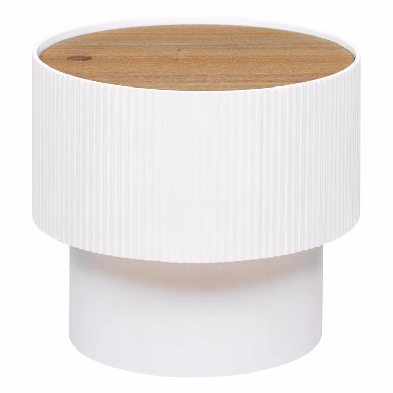 Tavolino con contenitore ENOLA, rotondo, Ø 38,5 cm