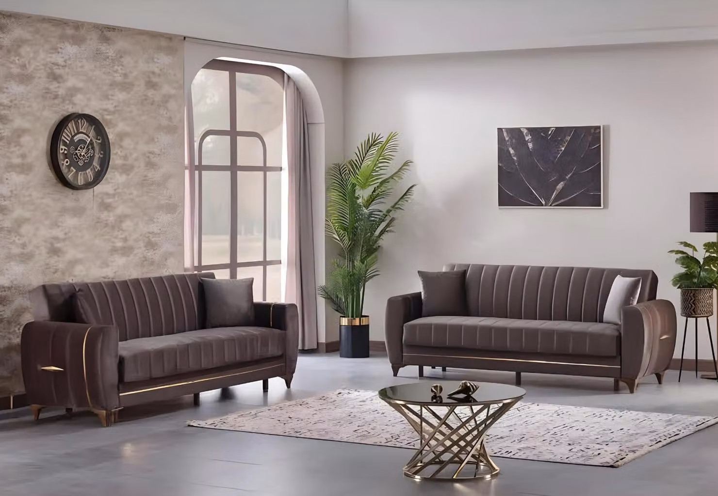 Wohnzimmer Design Sofagarnitur 3+3 Sitzer Moderne 2x Sofas Luxus Möbel Sitz