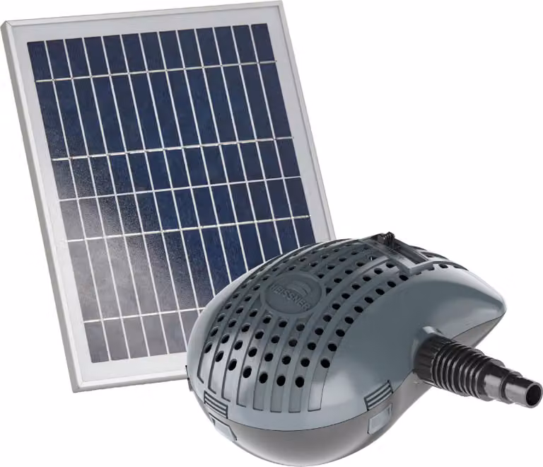 Pompa solare per ruscelli Heissner 5000 l/h incl. 2 moduli solari da 30 W