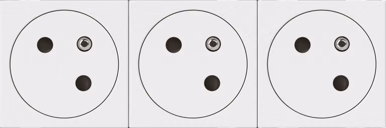 M45: Presa DLP 3x2P+Z, connessione automatica - 6 moduli, bianco, 16A-250V~