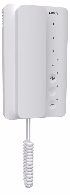 CAME citofono a cornetta 2 tasti + 4 tasti agata AGT A200 EVO S200 intercomunicante 840CA-0020 colore bianco